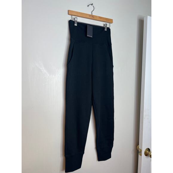NWT Marissa Webb So High Waisted French Terry Sweatpants Black Size: Medium - Picture 3 of 7